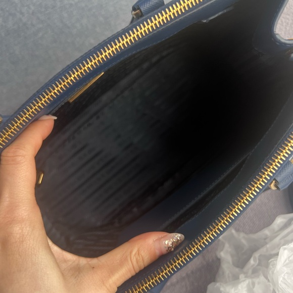 Prada Navy Blue Leather Satchel - Picture 7 of 10